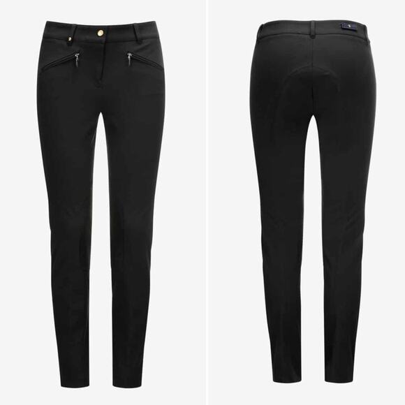 Pamela Henson Black Riding Soho Pants Size 30 - Picture 1 of 10